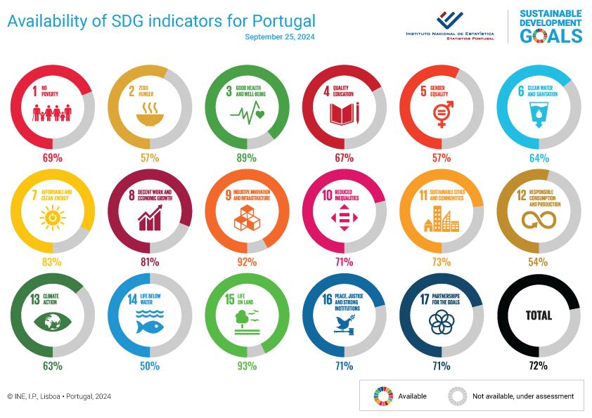 Information about the current availability of the SDG indicators